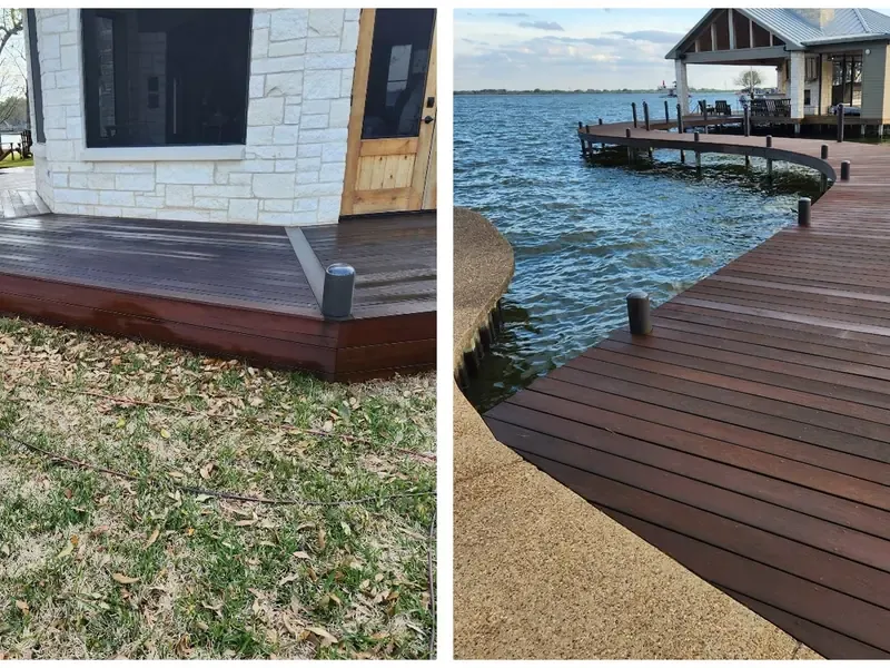 Lakeside deck and dock staining — Dallas, TX | Collin County Handyman Company